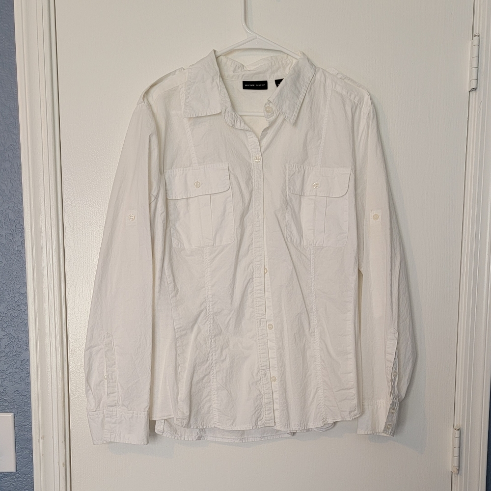 New York and Company XL shirt white